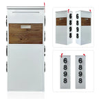 Custom Solar House Number Mailbox Anti-theft Package Box | Arctic White
