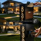 CurbHalo Modern Package Box Mailbox with separate letter and package compartments for secure delivery storage