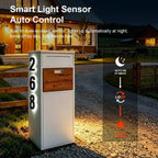 Custom Solar House Number Mailbox Anti-theft Package Box | Arctic White